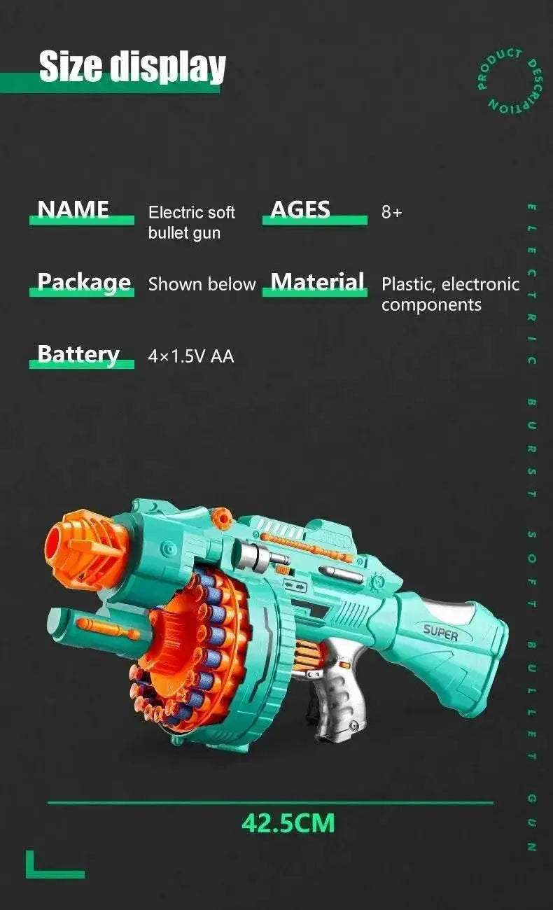  Nerfs Gun Toy Children's Electric Continuous Shooting Gatling -  ToylandEU™
