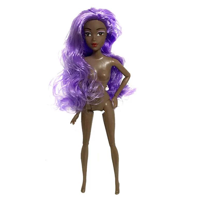 New 1/6 BJD Doll Movable Joints Dark Skin 30cm Baby Girls - ToylandEU