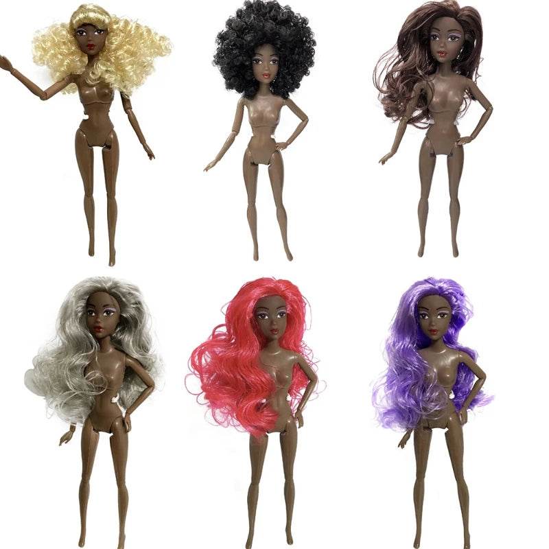 New 1/6 BJD Doll Movable Joints Dark Skin 30cm Baby Girls - ToylandEU