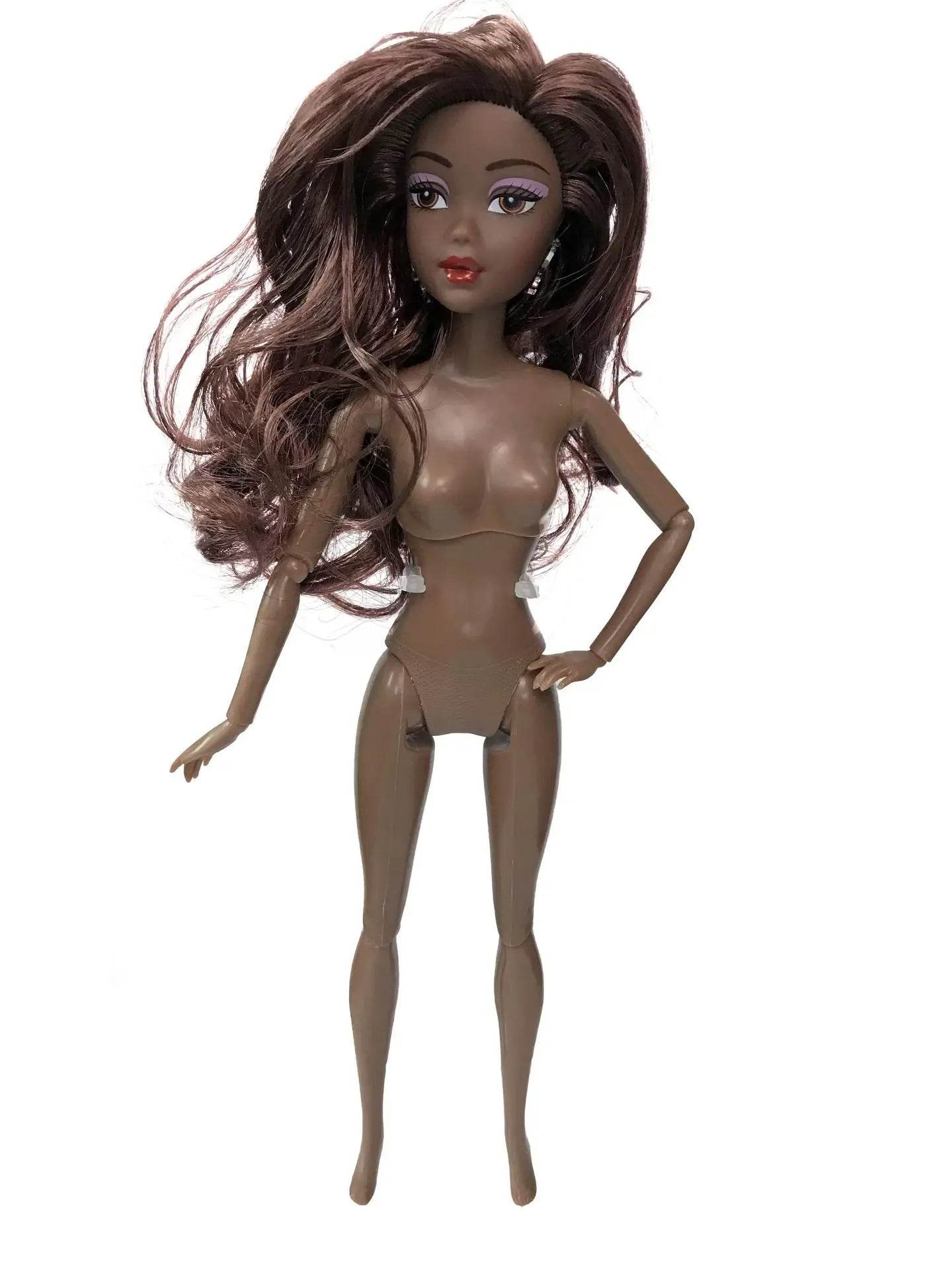 New 1/6 BJD Doll Movable Joints Dark Skin 30cm Baby Girls - ToylandEU