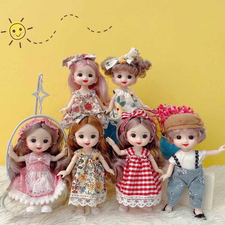 New 16 Cm BJD Mini Doll 13 Movable Joint Girl Baby Toy - ToylandEU