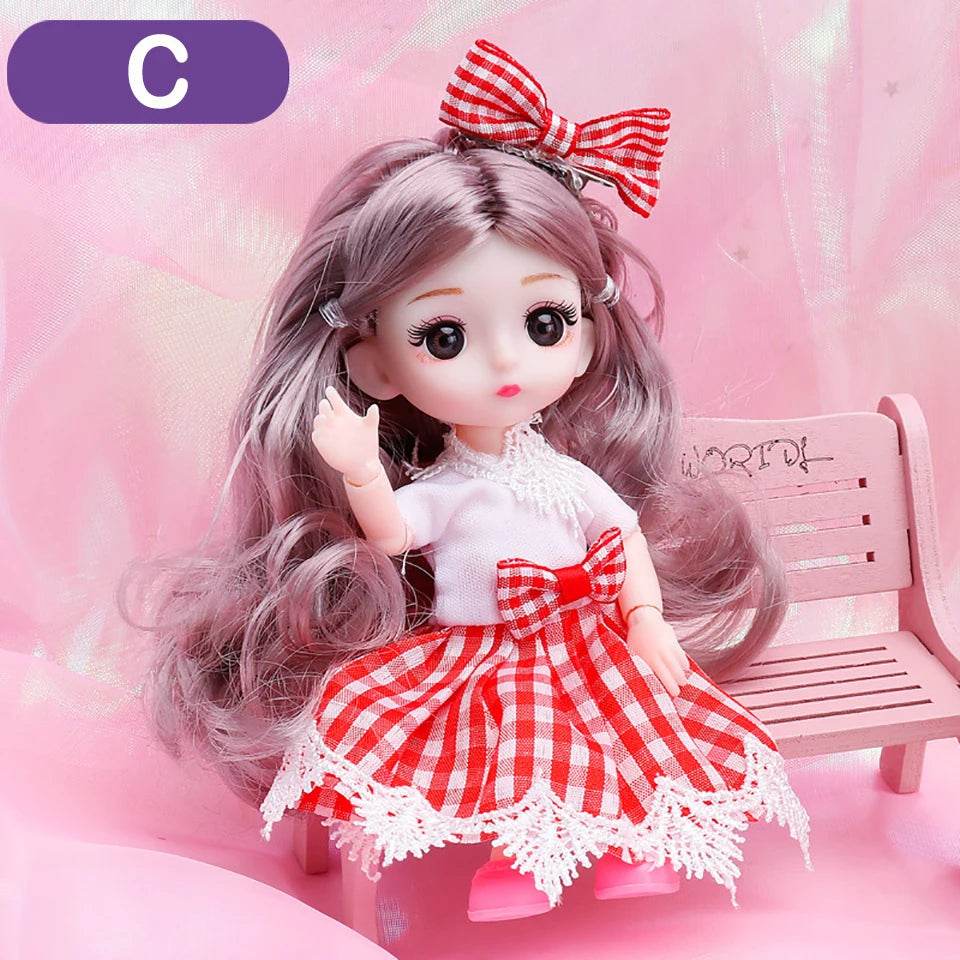 New 16 Cm BJD Mini Doll 13 Movable Joint Girl Baby Toy - ToylandEU