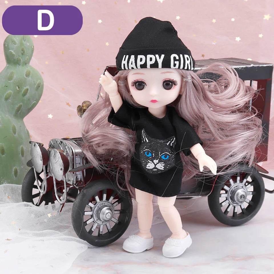 New 16 Cm BJD Mini Doll 13 Movable Joint Girl Baby Toy - ToylandEU