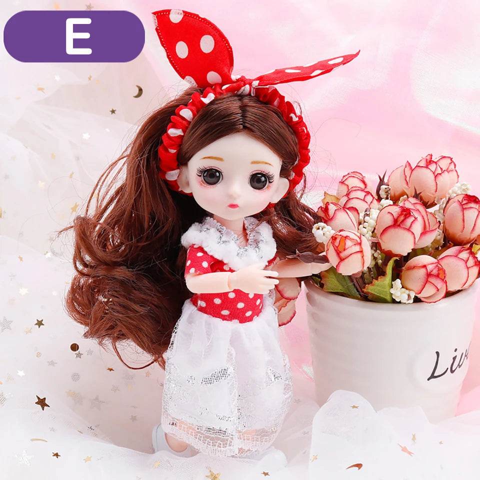New 16 Cm BJD Mini Doll 13 Movable Joint Girl Baby Toy - ToylandEU