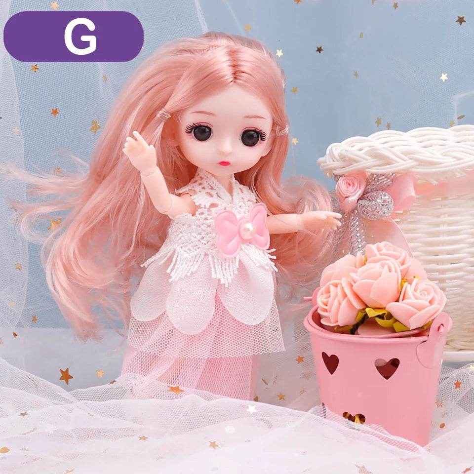 New 16 Cm BJD Mini Doll 13 Movable Joint Girl Baby Toy - ToylandEU