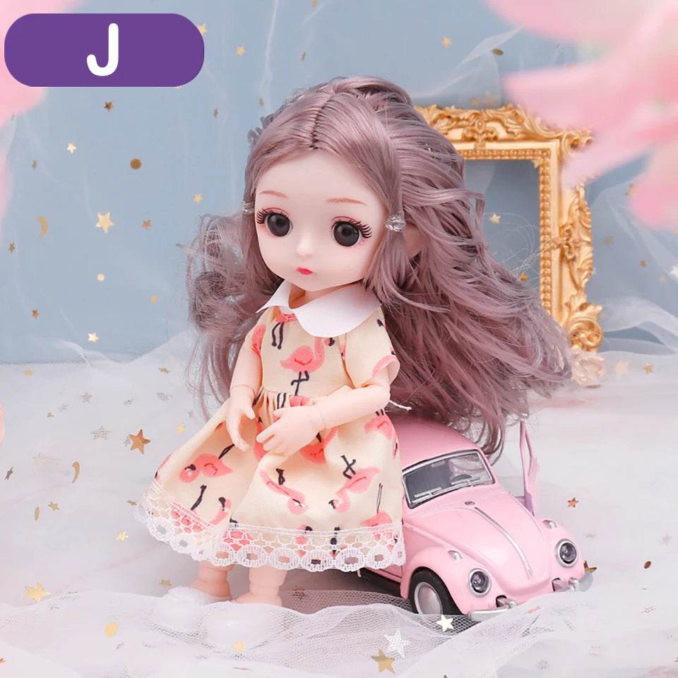 New 16 Cm BJD Mini Doll 13 Movable Joint Girl Baby Toy - ToylandEU