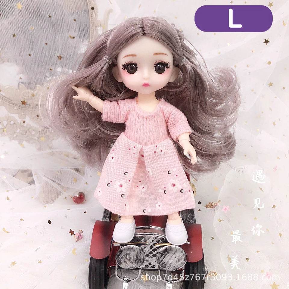 New 16 Cm BJD Mini Doll 13 Movable Joint Girl Baby Toy - ToylandEU