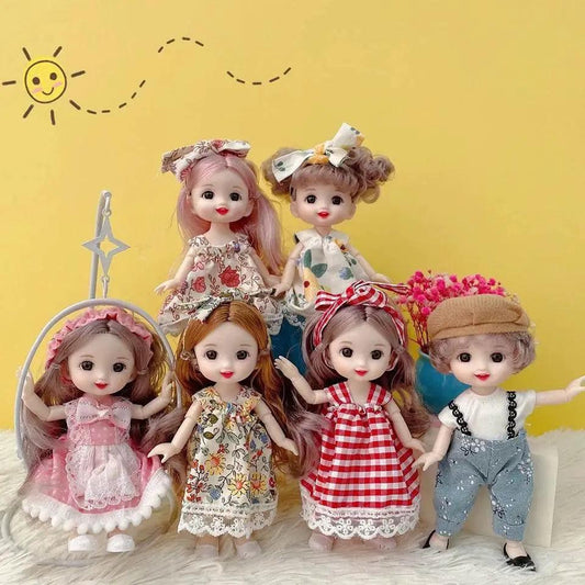  New 16 cm BJD Mini Doll With Big Eyes For Dress Up -  ToylandEU™