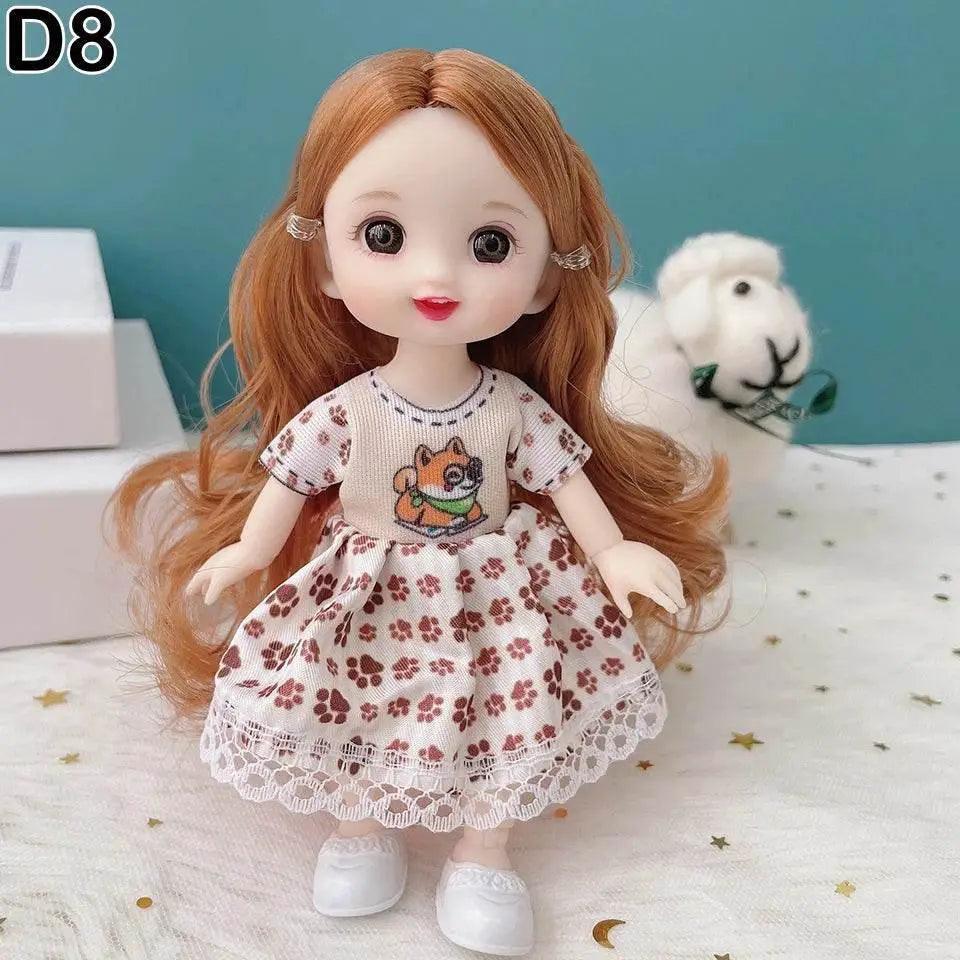  New 16 cm BJD Mini Doll With Big Eyes For Dress Up -  ToylandEU™