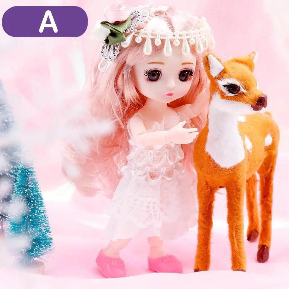  New 16 cm BJD Mini Doll With Big Eyes For Dress Up -  ToylandEU™