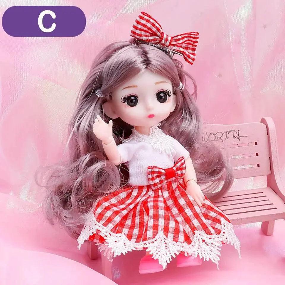  New 16 cm BJD Mini Doll With Big Eyes For Dress Up -  ToylandEU™