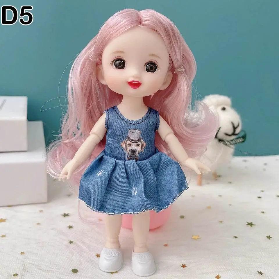  New 16 cm BJD Mini Doll With Big Eyes For Dress Up -  ToylandEU™