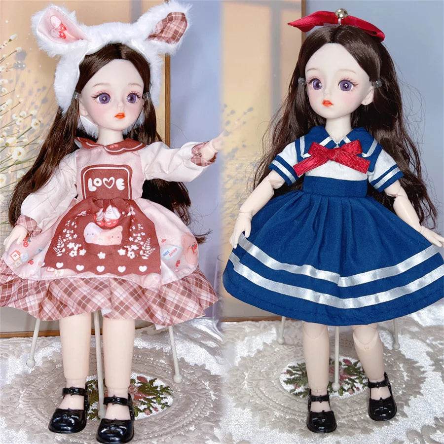 New 30cm 1/6 Girls BJD Anime Dolls with Clothes for Kids - ToylandEU