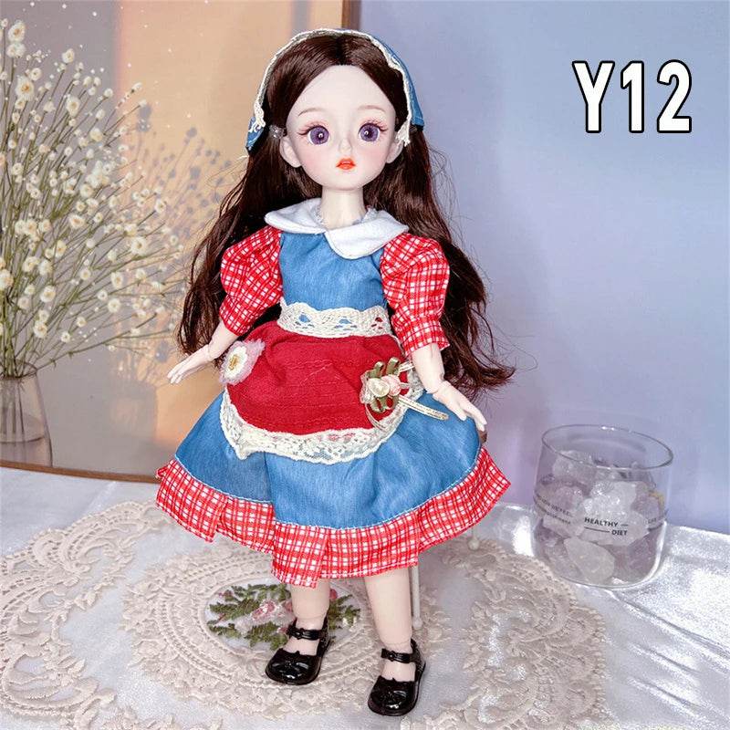 New 30cm 1/6 Girls BJD Anime Dolls with Clothes for Kids - ToylandEU