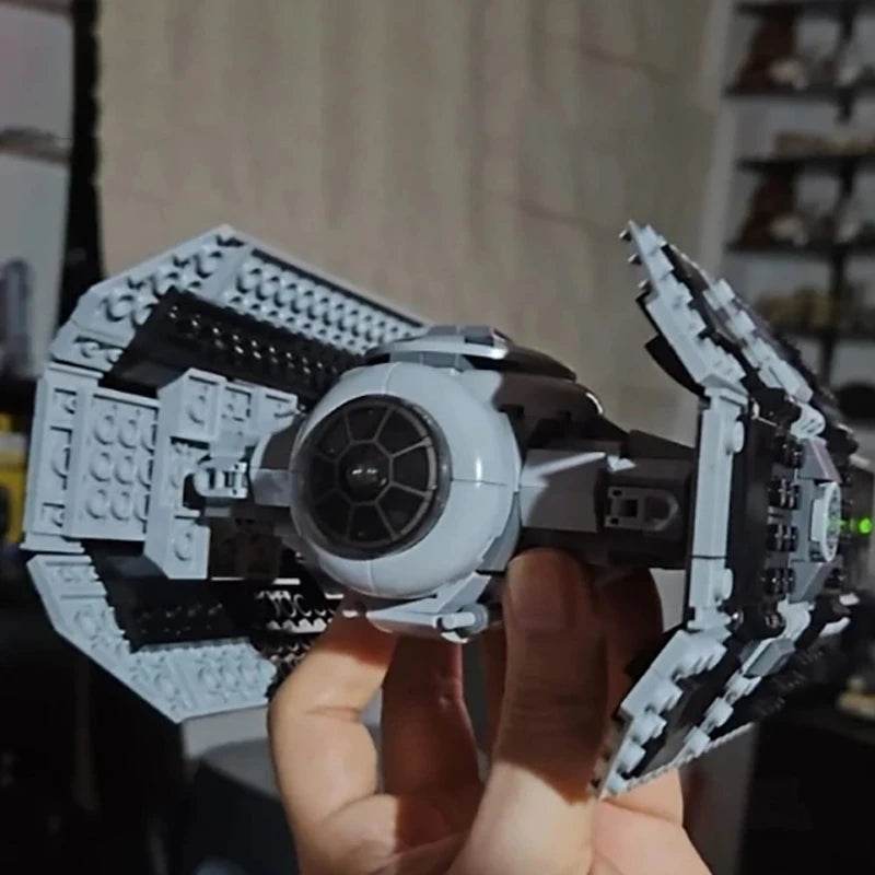 New 445Pcs MOC Spaceship TIE AD Advanced X1 Vader's Fighters Building Blocks Modified From Tie Bomber Bricks Model DIY Toys Gift - ToylandEU