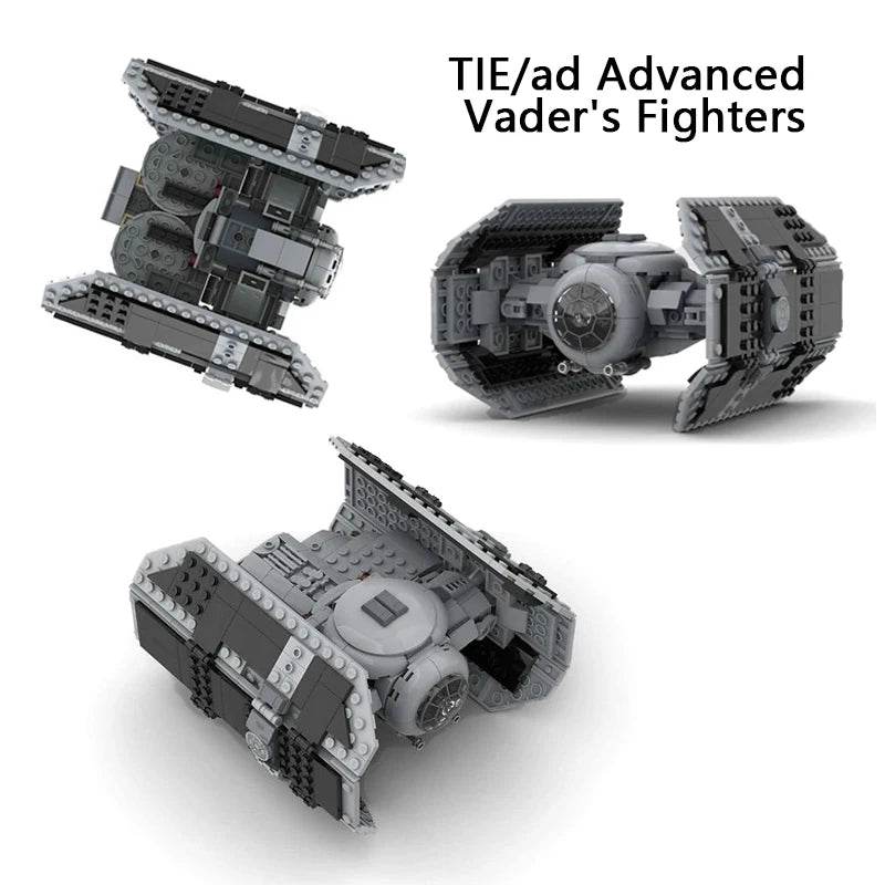 New 445Pcs MOC Spaceship TIE AD Advanced X1 Vader's Fighters Building Blocks Modified From Tie Bomber Bricks Model DIY Toys Gift - ToylandEU