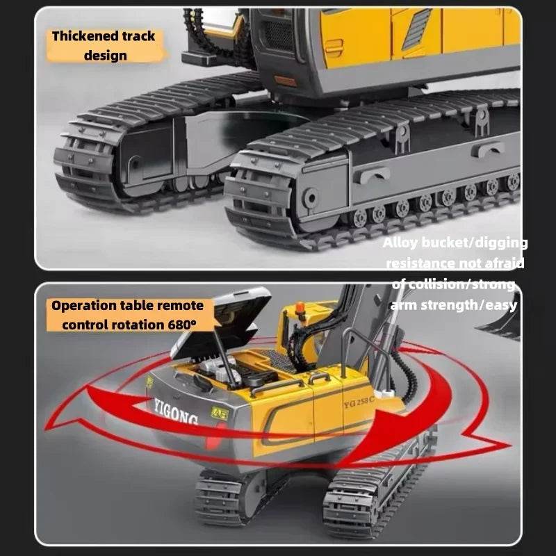 New 4WD Professional Remote Control Excavator Alloy Dump Truck Toys - ToylandEU