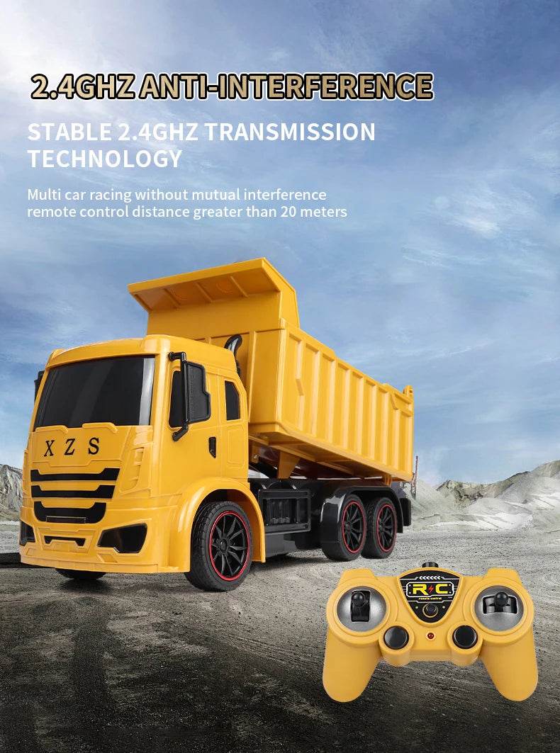 New 4WD Professional Remote Control Excavator Alloy Dump Truck Toys - ToylandEU