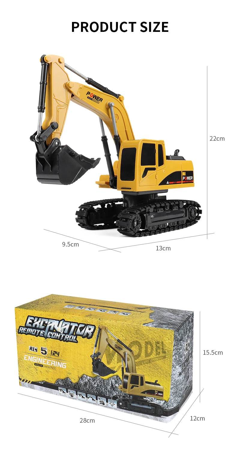 New 4WD Professional Remote Control Excavator Alloy Dump Truck Toys - ToylandEU