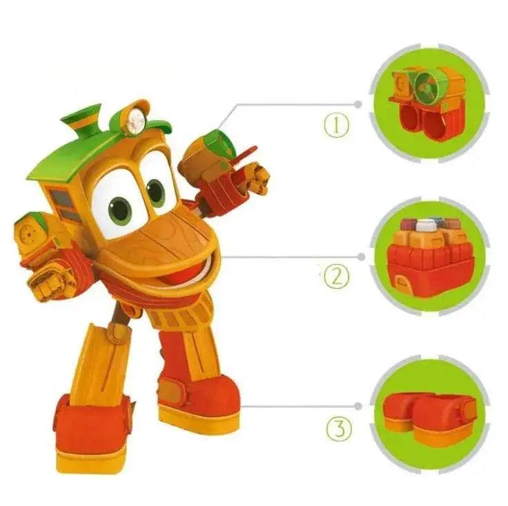  New 4pcs Lot Robot Trains Figures Action Figure Toys Robot Trains Kay, Alf, Duke, Jeffrey, Selly, Victor, Gary, Maxie -  ToylandEU™