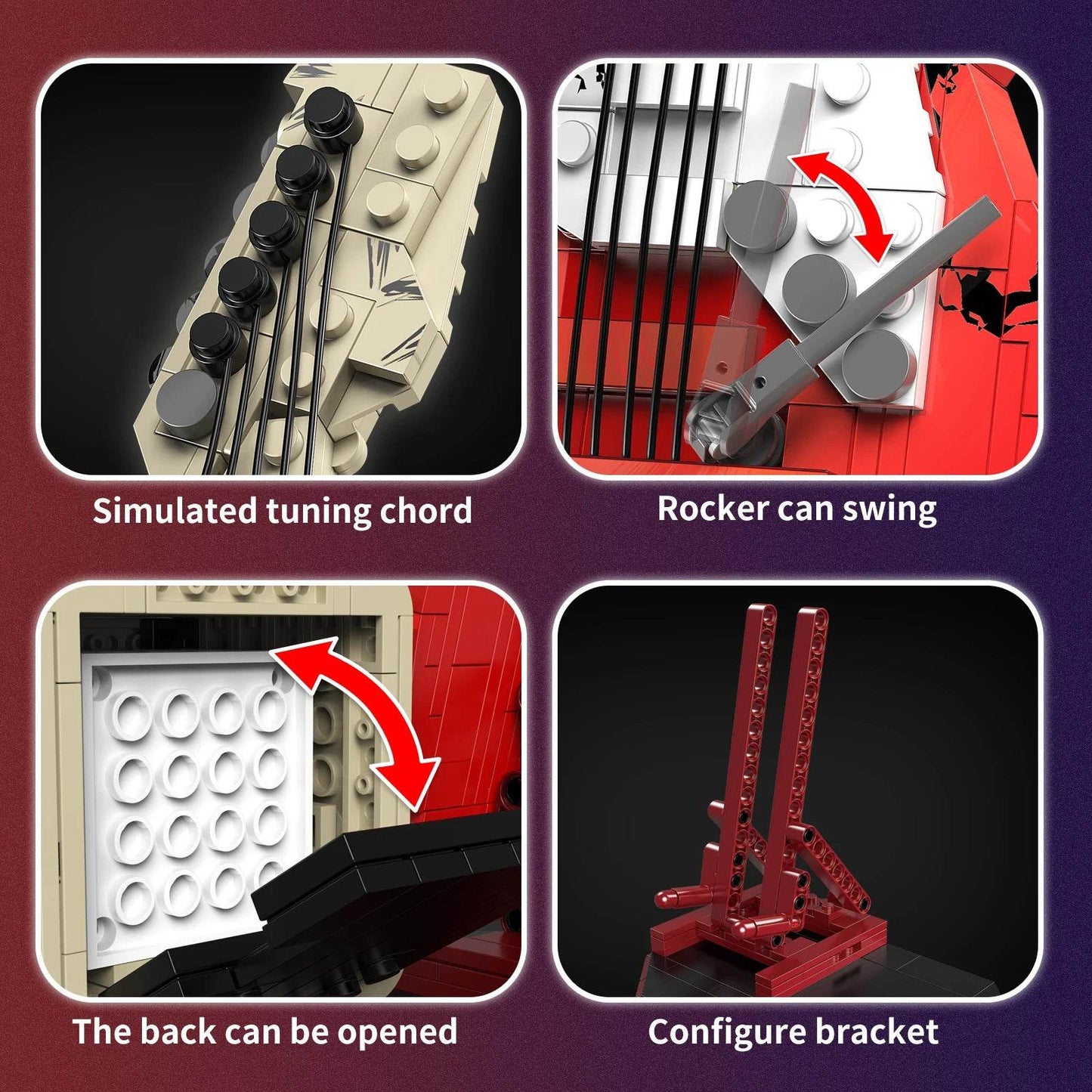 New 500pcs Technical Creative APP Guitar Building Blocks Bricks - ToylandEU