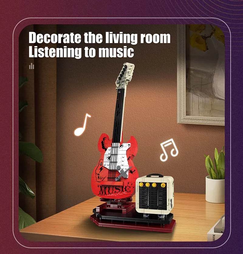New 500pcs Technical Creative APP Guitar Building Blocks Bricks - ToylandEU