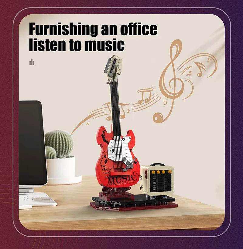 New 500pcs Technical Creative APP Guitar Building Blocks Bricks - ToylandEU