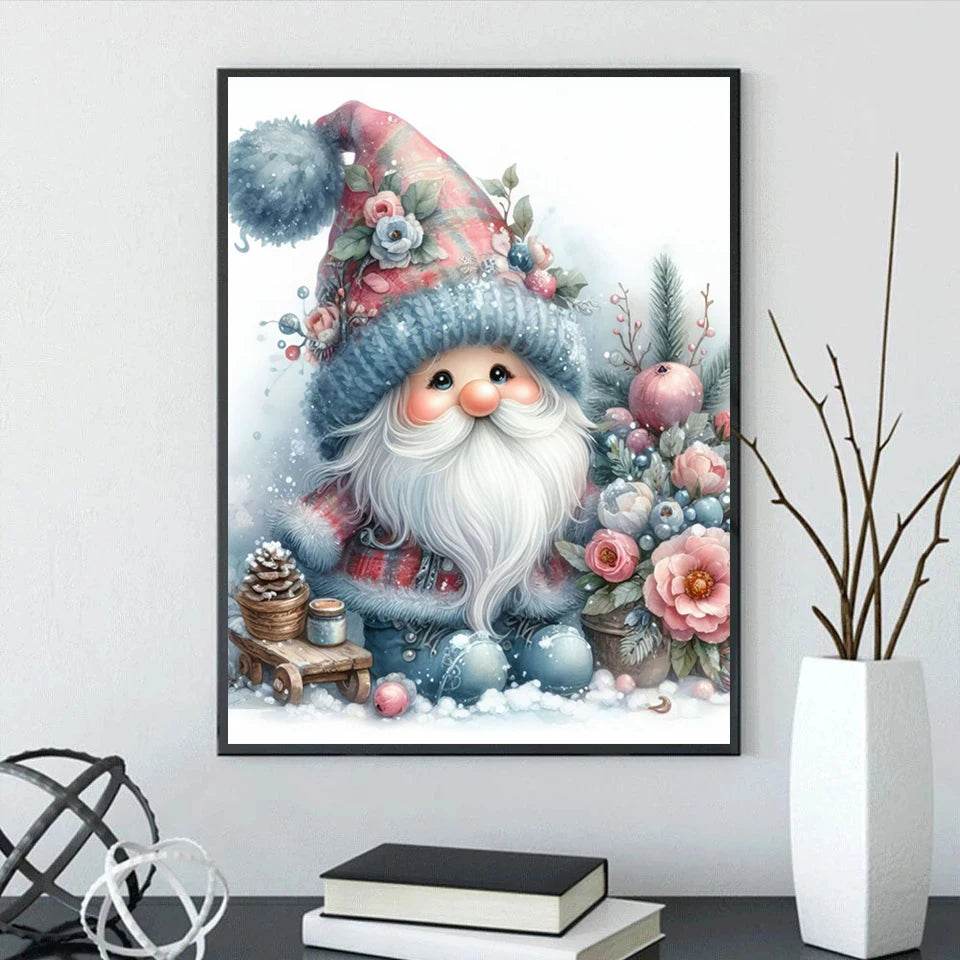 New 5D DIY Diamond Painting Kit - Cartoon Christmas Gnome Mosaic Embroidery for Home Wall Art Decor - ToylandEU