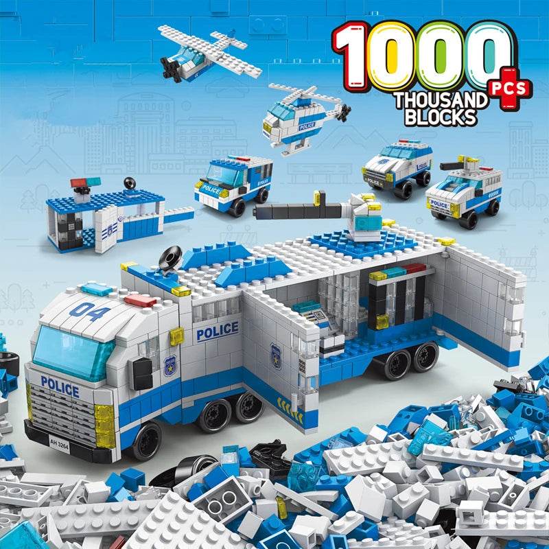 New 6in1 Police City Building Blocks Set For Kids Play - ToylandEU