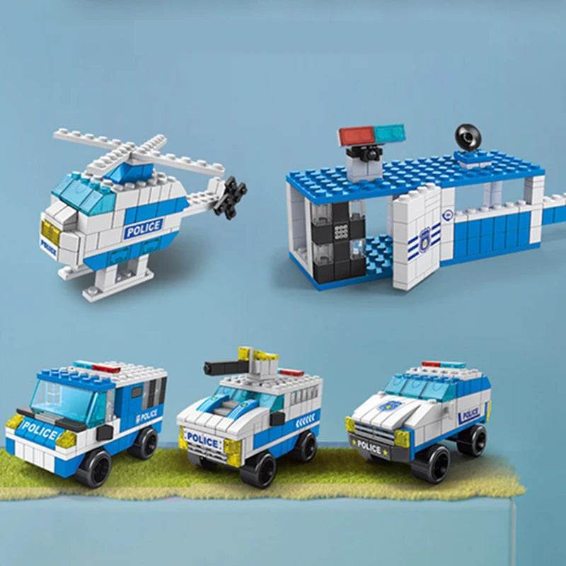 New 6in1 Police City Building Blocks Set For Kids Play - ToylandEU
