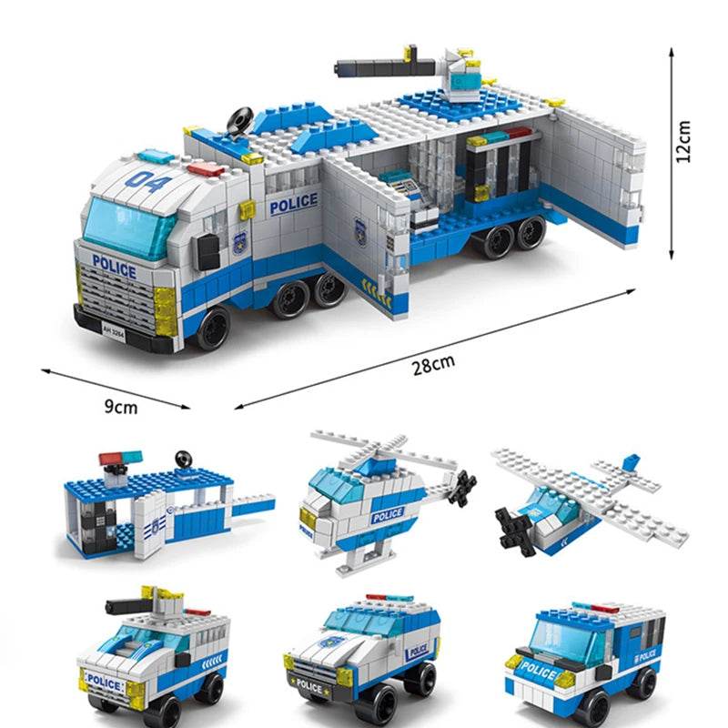 New 6in1 Police City Building Blocks Set For Kids Play - ToylandEU