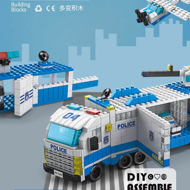 New 6in1 Police City Building Blocks Set For Kids Play - ToylandEU
