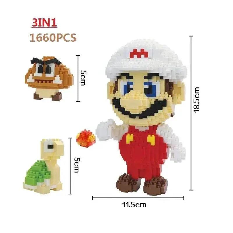  New Anime Mini Blocks Cute Cartoon Peach Luigi Building Bricks Toys for Children Present Bowser Valentine Girls Boy Juguetes -  ToylandEU™