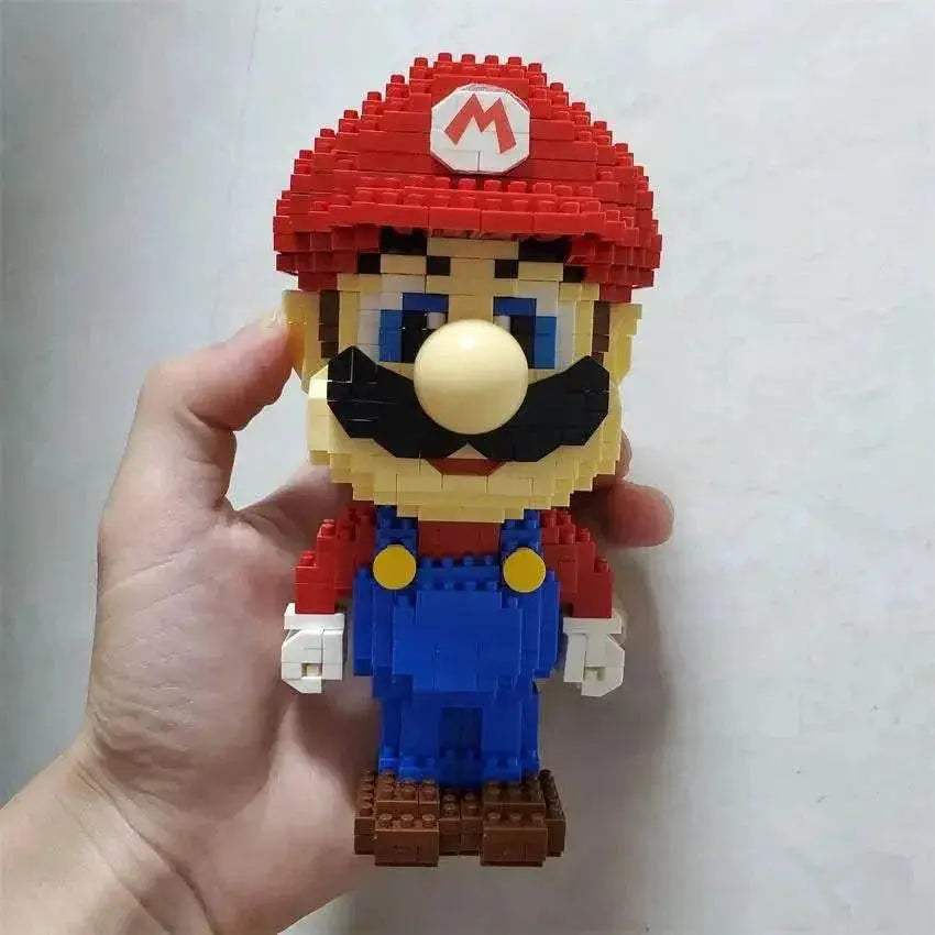 New Anime Mini Blocks Cute Cartoon Peach Luigi Building Bricks Toys for Children Present Bowser Valentine Girls Boy Juguetes - ToylandEU