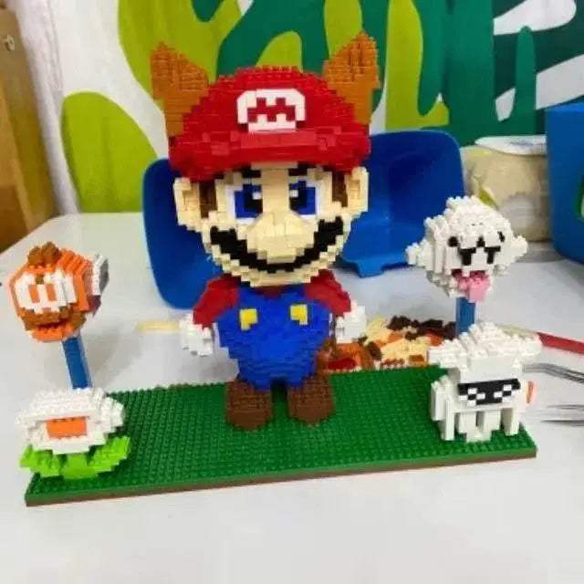 New Anime Mini Blocks Cute Cartoon Peach Luigi Building Bricks Toys for Children Present Bowser Valentine Girls Boy Juguetes - ToylandEU
