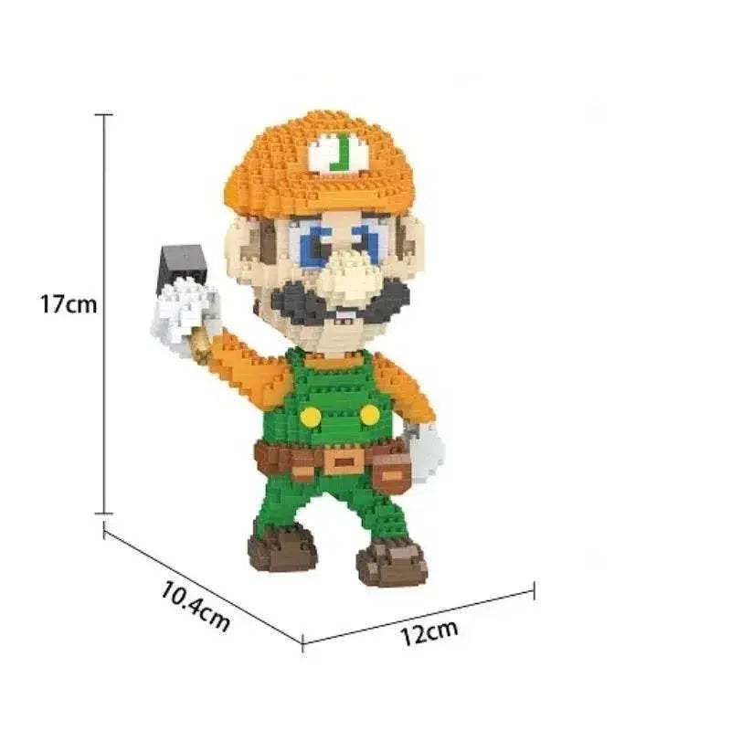 New Anime Mini Blocks Cute Cartoon Peach Luigi Building Bricks Toys for Children Present Bowser Valentine Girls Boy Juguetes - ToylandEU