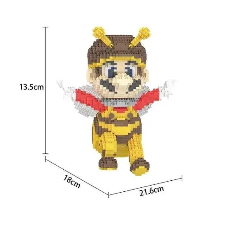 New Anime Mini Blocks Cute Cartoon Peach Luigi Building Bricks Toys for Children Present Bowser Valentine Girls Boy Juguetes - ToylandEU