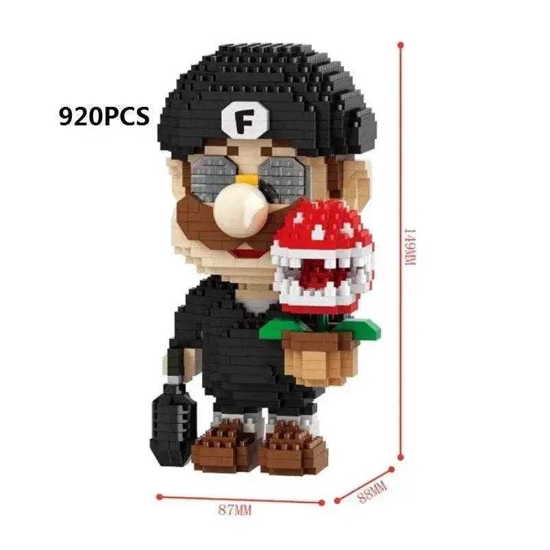 New Anime Mini Blocks Cute Cartoon Peach Luigi Building Bricks Toys for Children Present Bowser Valentine Girls Boy Juguetes - ToylandEU