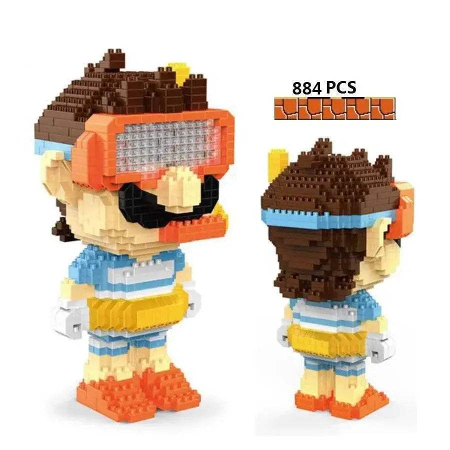 New Anime Mini Blocks Cute Cartoon Peach Luigi Building Bricks Toys for Children Present Bowser Valentine Girls Boy Juguetes - ToylandEU