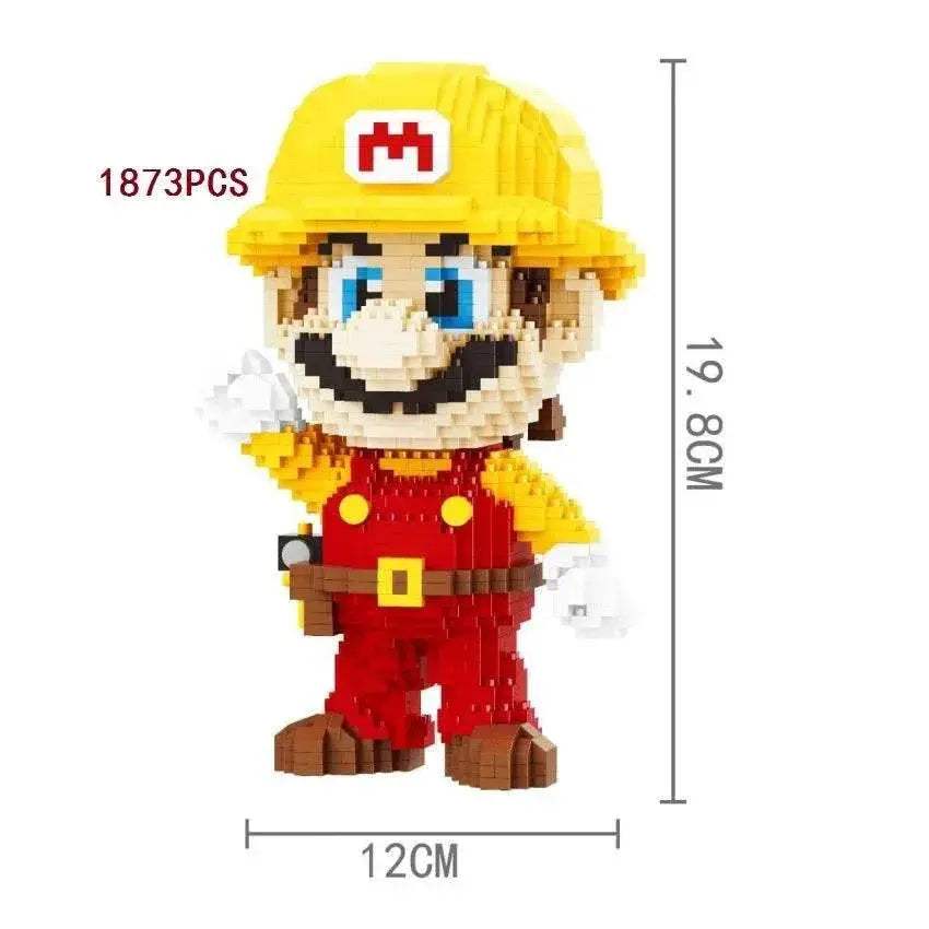 New Anime Mini Blocks Cute Cartoon Peach Luigi Building Bricks Toys for Children Present Bowser Valentine Girls Boy Juguetes - ToylandEU