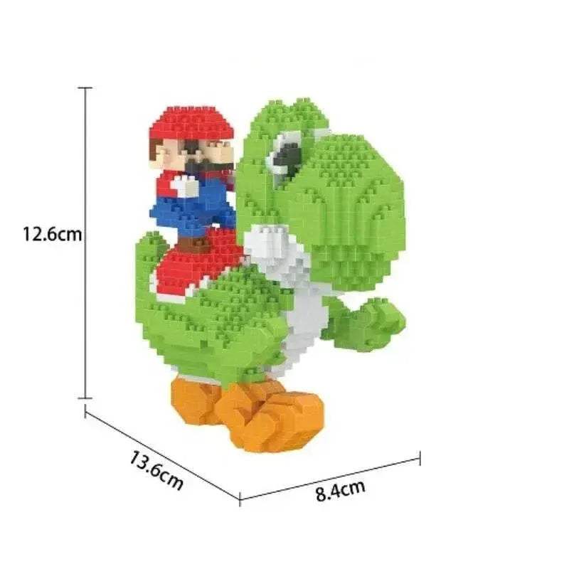 New Anime Mini Blocks Cute Cartoon Peach Luigi Building Bricks Toys for Children Present Bowser Valentine Girls Boy Juguetes - ToylandEU