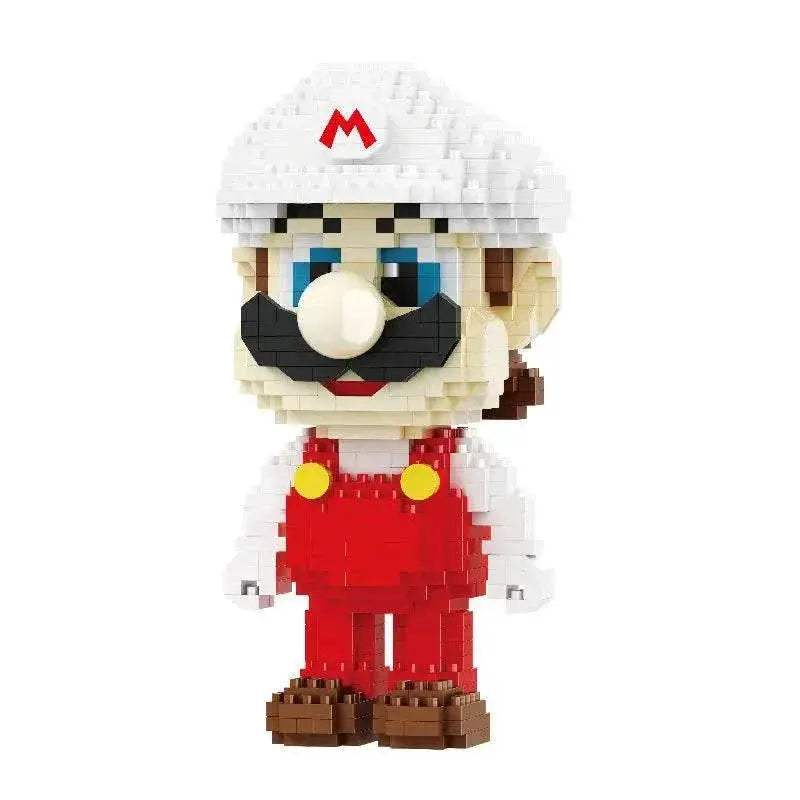 New Anime Mini Blocks Cute Cartoon Peach Luigi Building Bricks Toys for Children Present Bowser Valentine Girls Boy Juguetes - ToylandEU