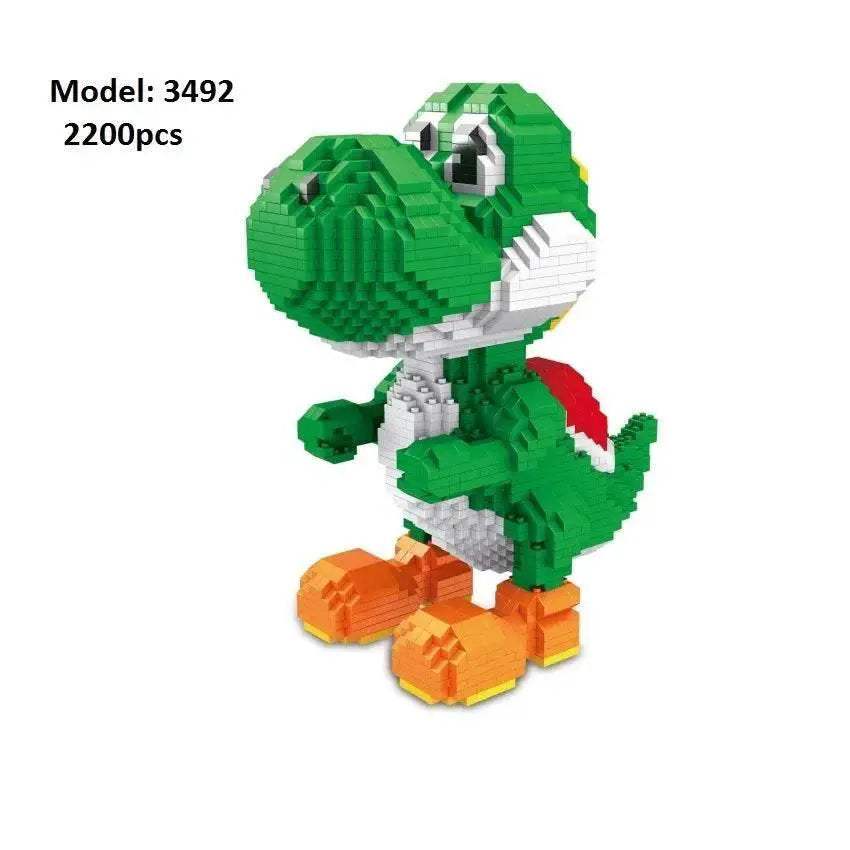 New Anime Mini Blocks Cute Cartoon Peach Luigi Building Bricks Toys for Children Present Bowser Valentine Girls Boy Juguetes - ToylandEU
