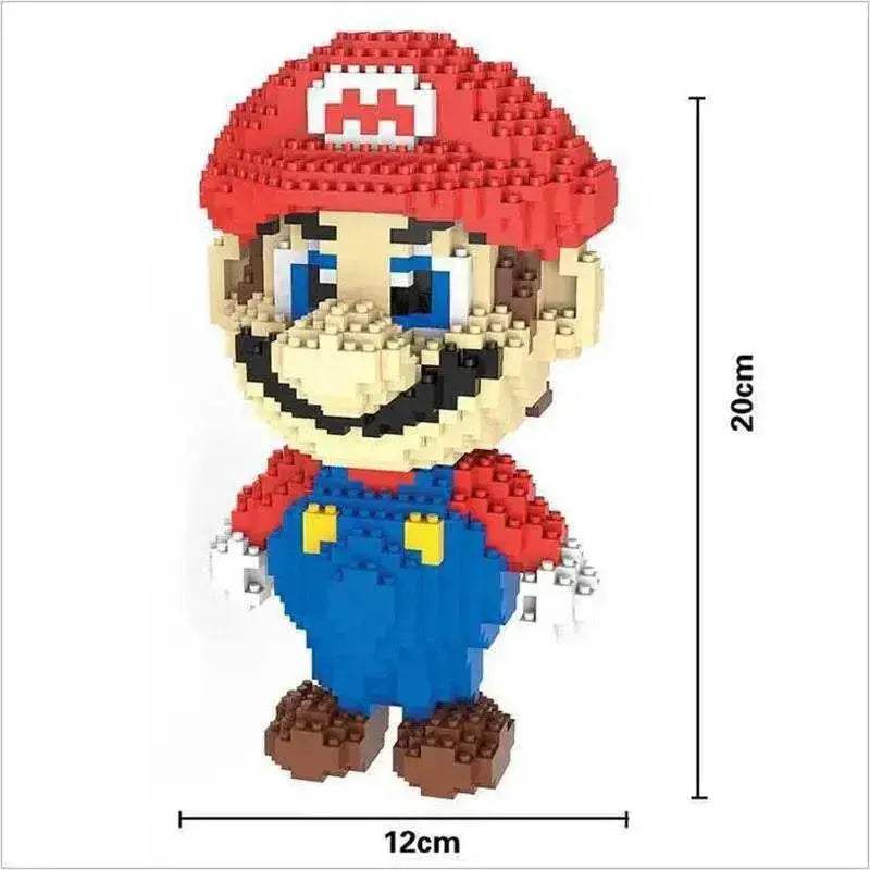 New Anime Mini Blocks Cute Cartoon Peach Luigi Building Bricks Toys for Children Present Bowser Valentine Girls Boy Juguetes - ToylandEU