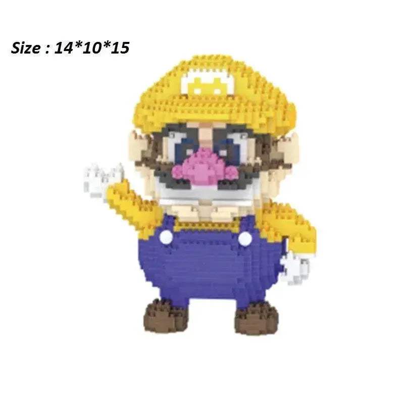 New Anime Mini Blocks Cute Cartoon Peach Luigi Building Bricks Toys for Children Present Bowser Valentine Girls Boy Juguetes - ToylandEU