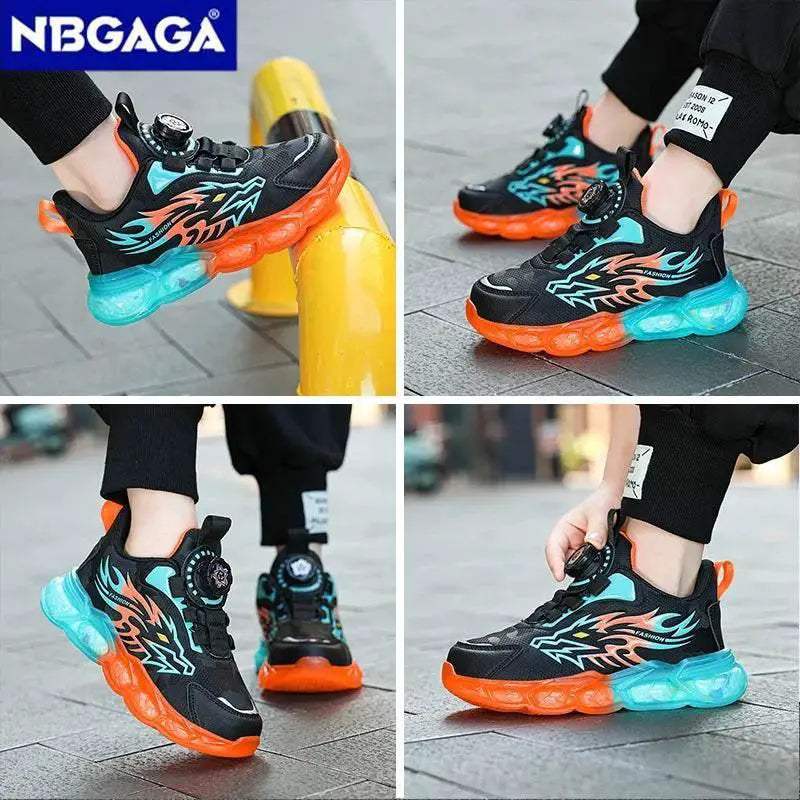 New Anti-skid Leather Kids Sneakers for Boys Running - ToylandEU