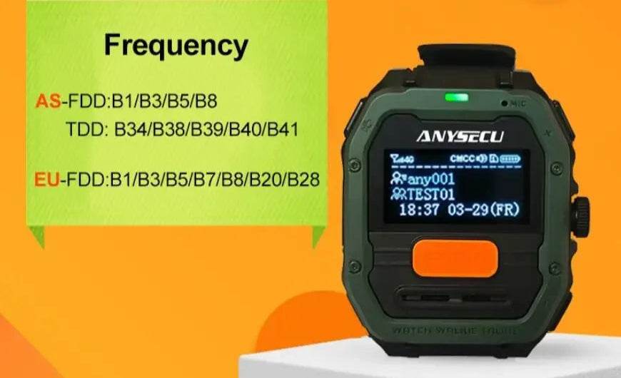 New Anysecu Radio C100 Global PTT Watch Radio Unlimited Talk - ToylandEU
