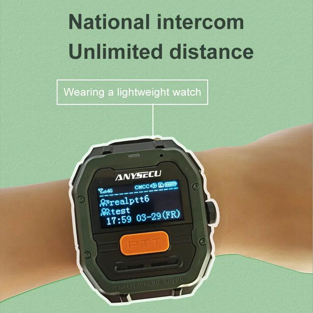 New Anysecu Radio C100 Global PTT Watch Radio Unlimited Talk - ToylandEU