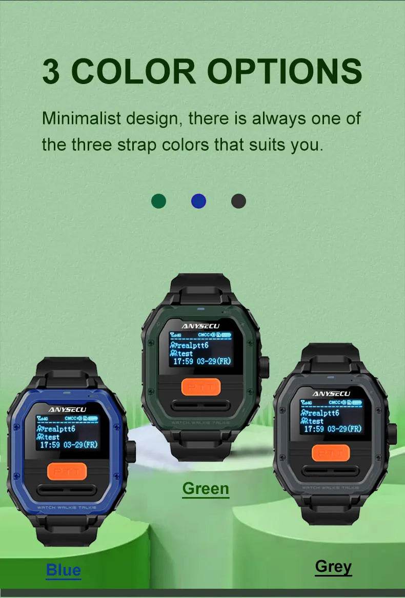 New Anysecu Radio C100 Global PTT Watch Radio Unlimited Talk - ToylandEU