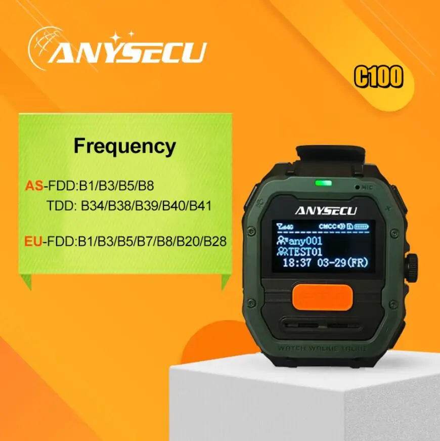 New Anysecu Radio C100 Global PTT Watch Radio Unlimited Talk - ToylandEU